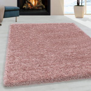 Sydney – Hoogpolig Vloerkleed – Roze – Effen Design