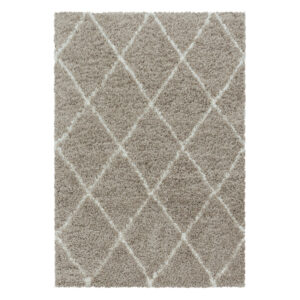 Hoogpolig Vloerkleed Alvor – Beige – Zacht & Pluisvrij