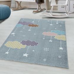 Lucky – Kindervloerkleed – Dromenland Grijs – Laagpolig – Anti-Allergisch & Pluisvrij