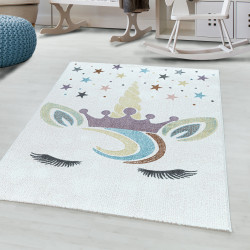Lucky – Kindervloerkleed – Eenhoorn – Laagpolig – Anti-Allergisch & Pluisvrij