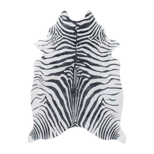 Etosha Vloerkleed – Zebra Zwart/Wit – Wasbaar & Zacht – Dierenhuid Look