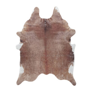 Etosha Vloerkleed – Koeienvacht Bruin – Wasbaar & Zacht – Dierenhuid Look