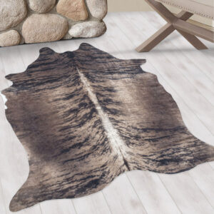 Etosha Vloerkleed – Zwijn Look Bruin – Wasbaar & Zacht – Dierenhuid Look