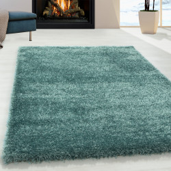 Brilliant Shaggy – Glanzend hoogpolig vloerkleed Aqua