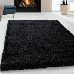 Brilliant Shaggy – Glanzend hoogpolig vloerkleed Black
