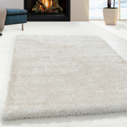 Brilliant Shaggy – Glanzend hoogpolig vloerkleed Natur