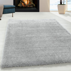 Brilliant Shaggy – Glanzend hoogpolig vloerkleed Silver