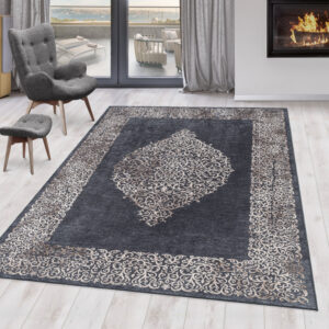 Fiesta Vloerkleed – Zwart – Wasbaar