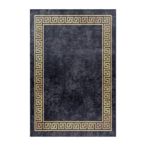 Fiesta Vloerkleed – Zwart/Goud – Wasbaar