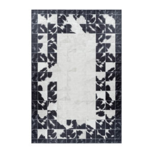 Fiesta Vloerkleed – Zwart/Wit – Wasbaar