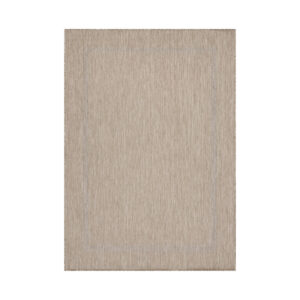 Relax Vloerkleed – Beige – Laagpolig Kaderdesign – Voor Binnen & Buiten