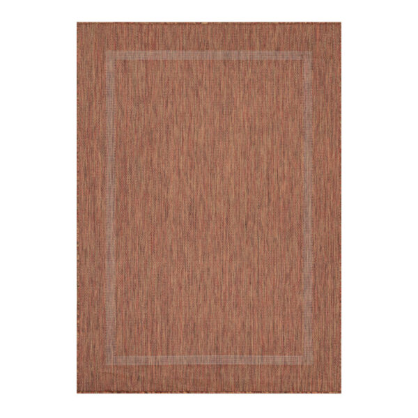 Relax Vloerkleed – Koper – Laagpolig Kaderdesign – Voor Binnen & Buiten