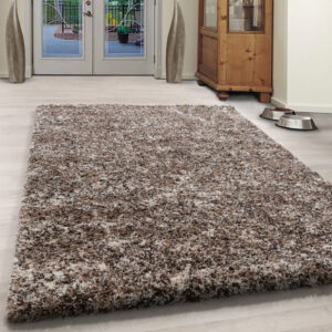 Enjoy Shaggy – Hoogpolig Vloerkleed – 3D-effect – Gemêleerd Beige/Mocca/Crème