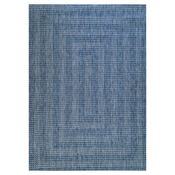 Zagora Vloerkleed – Blauw – Laagpolig & Kader Design – Voor Binnen & Buiten