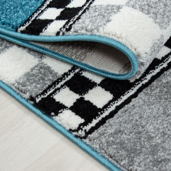Kids Vloerkleed – Kindervloerkleed – Raceauto blauw – Anti-Allergisch
