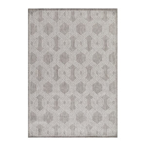Aruba Vloerkleed – Grijs/Beige – Laagpolig & Waterafstotend – Geschikt voor Binnen & Buiten