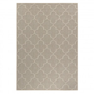 Patara Vloerkleed – Marrakesh Patroon Beige – Laagpolig & Weerbestendig – Voor Binnen & Buiten