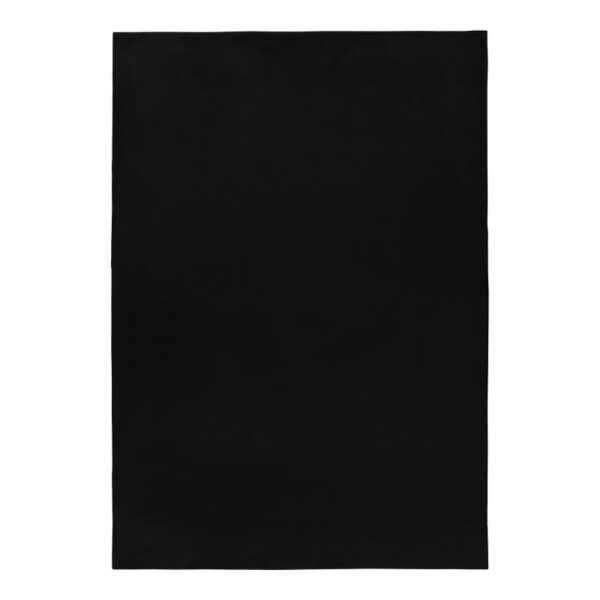 Pouffy Vloerkleed – Zwart – Hoogpolig & Uni – Fluweelzachte Look