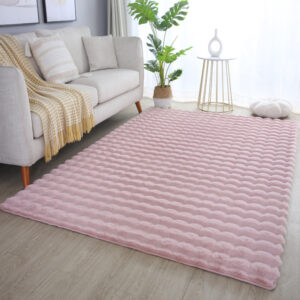 Fluffy Vloerkleed Ambiance – Roze – Extra Zacht met 3D Effect & Luxe Look