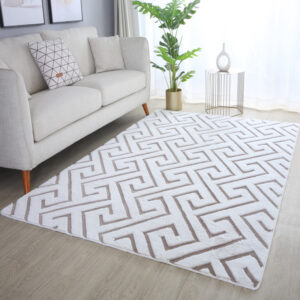 Vision Vloerkleed – Antwerpen – Beige – Zacht & Wasbaar – Laagpolig met 3D-Effect