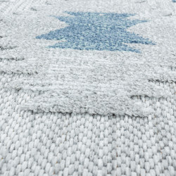 Vloerkleed Bahama – Grijs/Blauw – Waterafstotend & Laagpolig – Voor Binnen én Buiten
