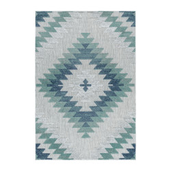 Vloerkleed Bahama – Blauw/Lichtblauw – Waterafstotend & Laagpolig – Voor Binnen én Buiten