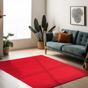 Sky Vloerkleed – Rood – Effen & Superzacht – Laagpolig Comfort