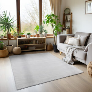 Sky Vloerkleed – Zilver – Effen & Superzacht – Laagpolig Comfort