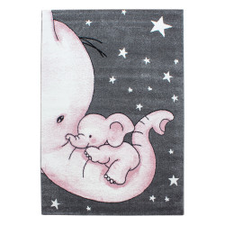 Kids Vloerkleed – Kindervloerkleed – Babyolifant Roze – Anti-Allergisch