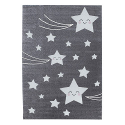 Kids Vloerkleed – Kindervloerkleed – Ster Grijs – Anti-Allergisch