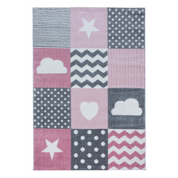 Kids Vloerkleed – Kindervloerkleed – Multi Pink – Anti-Allergisch