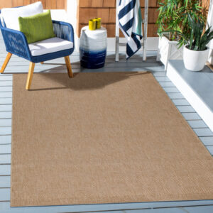 Vloerkleed Dhaka – Beige – Laagpolig met Levendig Design – Voor Binnen en Buiten