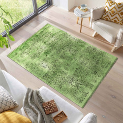 Elite Vloerkleed – Groen – Vintage Look – Laagpolig & Gemêleerd