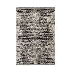 Elite Vloerkleed – Beige – Geometrisch Centrumdesign – Laagpolig & Vintage