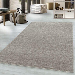 Nizza Vloerkleed – Beige – Laagpolig & Effen Design