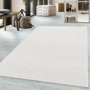 Nizza Vloerkleed – Creme – Laagpolig & Effen Design