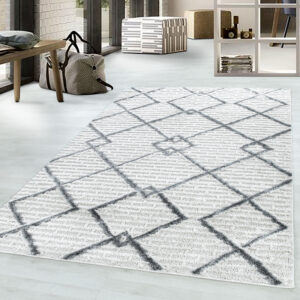 Pisa Vloerkleed – Cream – Ruitmotief – Laagpolig & Modern