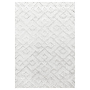 Pisa Vloerkleed – Cream – Geometrisch Doorkijkpatroon – Laagpolig & Modern