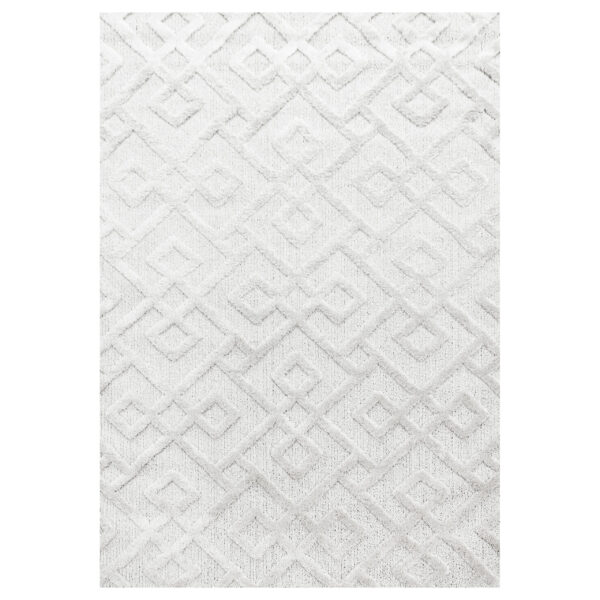 Pisa Vloerkleed – Cream – Geometrisch Doorkijkpatroon – Laagpolig & Modern