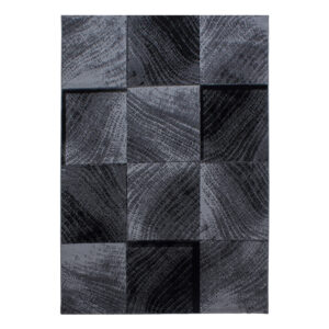 Plus Vloerkleed – Grijs – Patchwork Design – Laagpolig