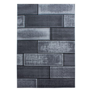Plus Vloerkleed – Zwart – Steenlook Design – Laagpolig & Industrieel