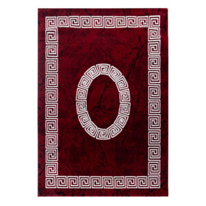 Plus Vloerkleed – Rood – Klassiek Medaillon – Laagpolig & Decoratief