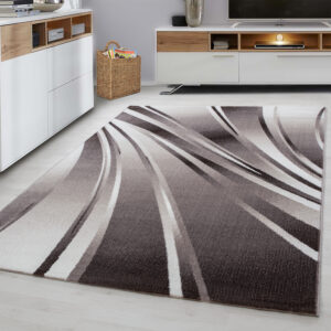 Parma Vloerkleed – Bruine Golf – Laagpolig & Modern Design