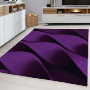Parma Vloerkleed – Lila Curve – Laagpolig & Modern Design