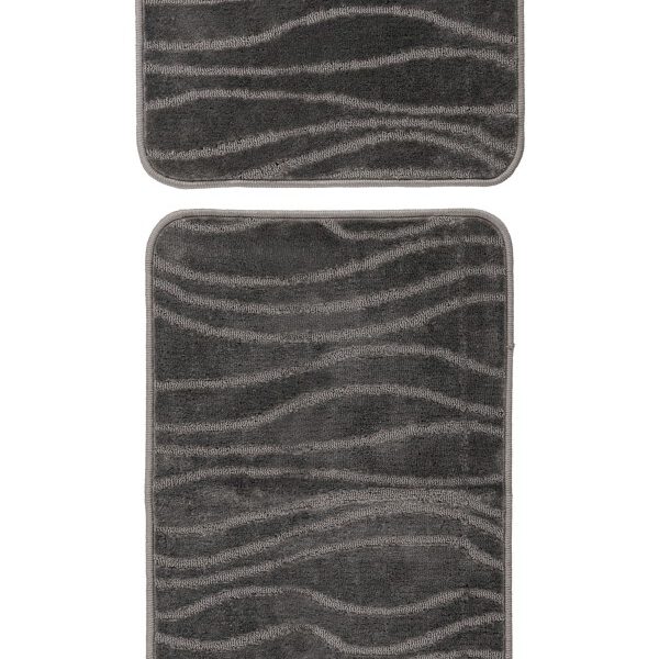 Bari badset 50×120 cm – Grijs met ton-sur-ton structuur