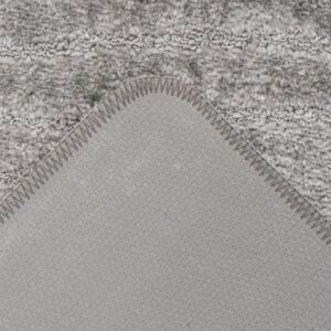 Bari badset 50×120 cm – Zilvergrijs met ton-sur-ton structuur