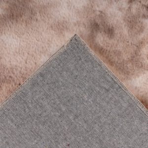 Bolero Vloerkleed – Beige – Tie-Dye Design – Fluffy & Hoogpolig