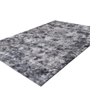 Bolero Vloerkleed – Antraciet – Tie-Dye Design – Fluffy & Hoogpolig