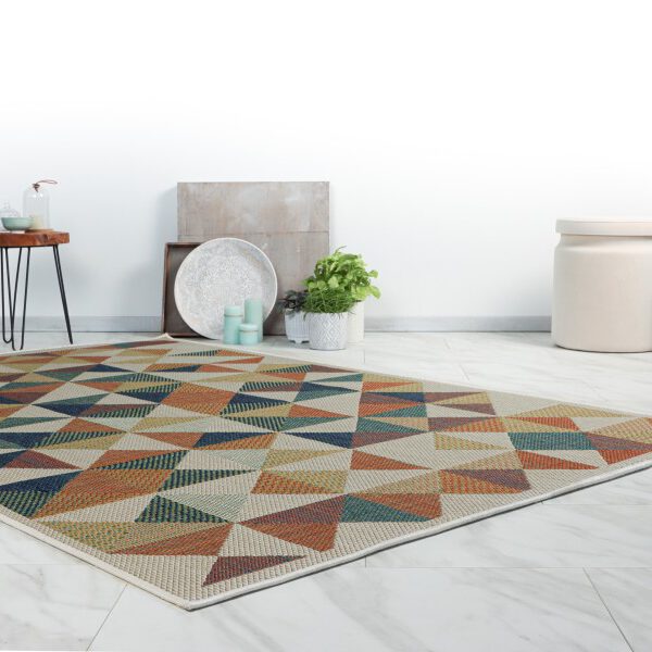 Capri Geo Multi – Binnen- & Buitenkleed – Geometrisch Motief