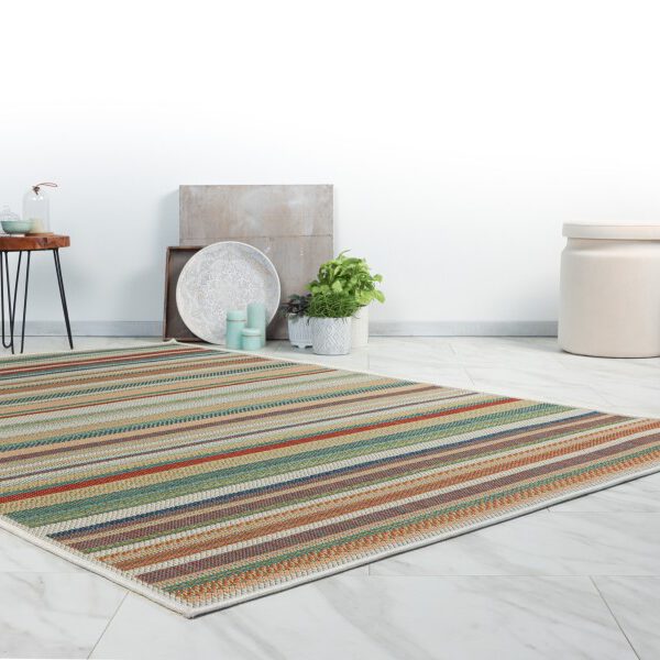 Capri Stripe Multi – Binnen- & Buitenkleed – Gestreept Design